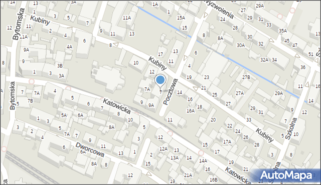 Świętochłowice, Pocztowa, 7, mapa Świętochłowice