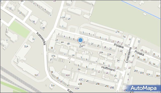 Świętochłowice, Polaka Wiktora, 12A, mapa Świętochłowice
