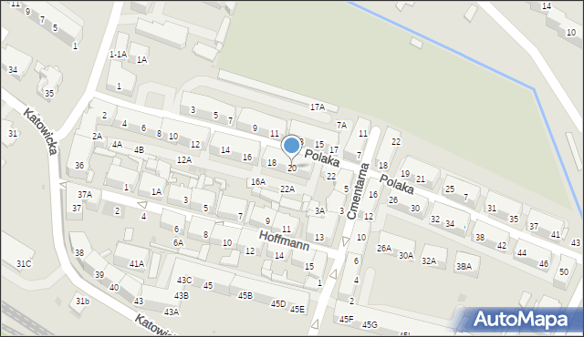 Świętochłowice, Polaka Wiktora, 20, mapa Świętochłowice