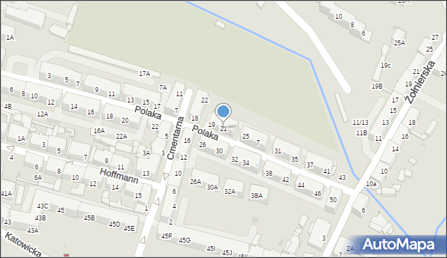 Świętochłowice, Polaka Wiktora, 21, mapa Świętochłowice