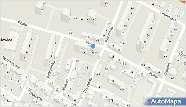 Świętochłowice, Polna, 26, mapa Świętochłowice