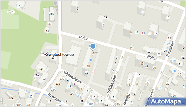 Świętochłowice, Polna, 6, mapa Świętochłowice