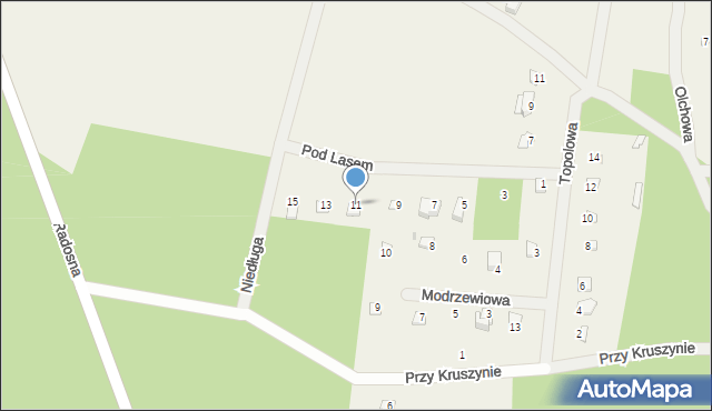 Świniotop, Pod Lasem, 11, mapa Świniotop