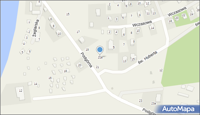 Swornegacie, Podgórna, 21a, mapa Swornegacie