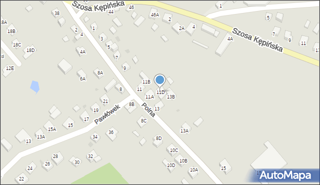 Syców, Polna, 11D, mapa Syców