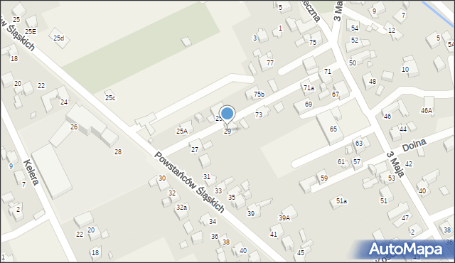 Syrynia, Powstańców Śląskich, 29, mapa Syrynia