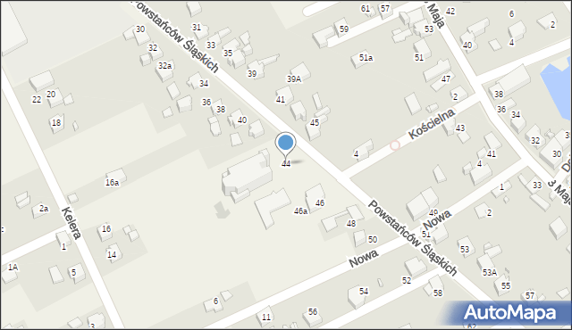 Syrynia, Powstańców Śląskich, 44, mapa Syrynia