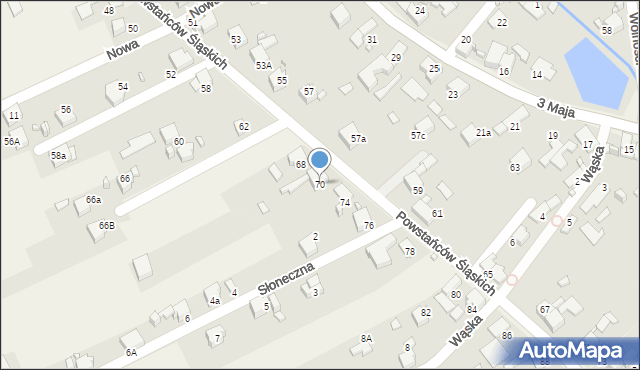 Syrynia, Powstańców Śląskich, 70, mapa Syrynia