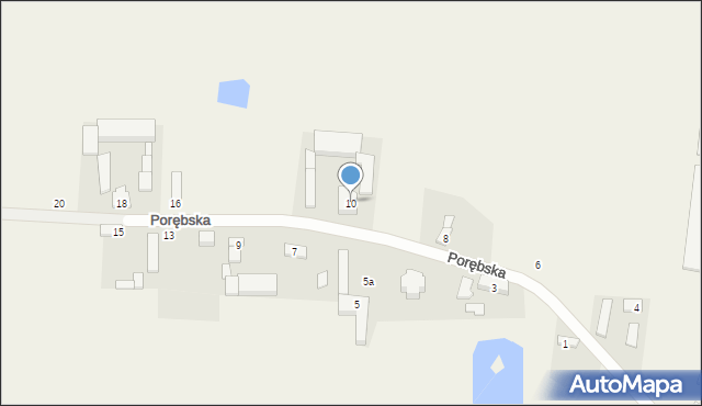 Syski, Porębska, 10, mapa Syski