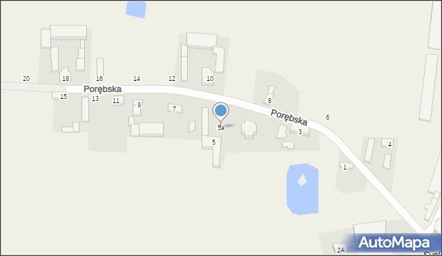Syski, Porębska, 5a, mapa Syski