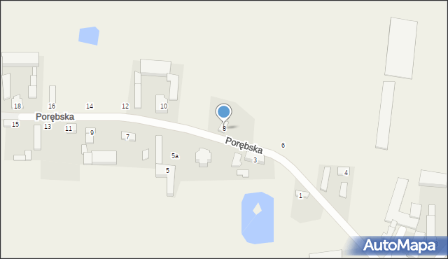 Syski, Porębska, 8, mapa Syski