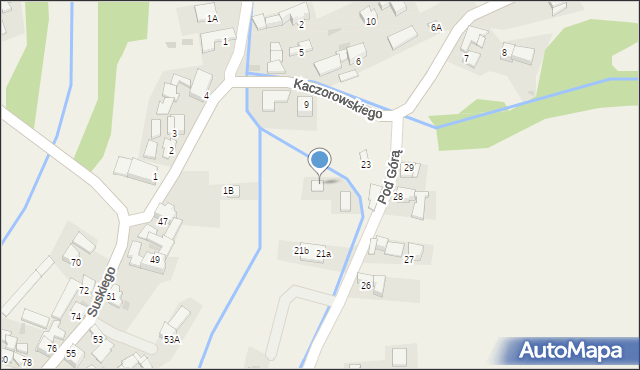 Szaflary, Pod Górą, 23a, mapa Szaflary