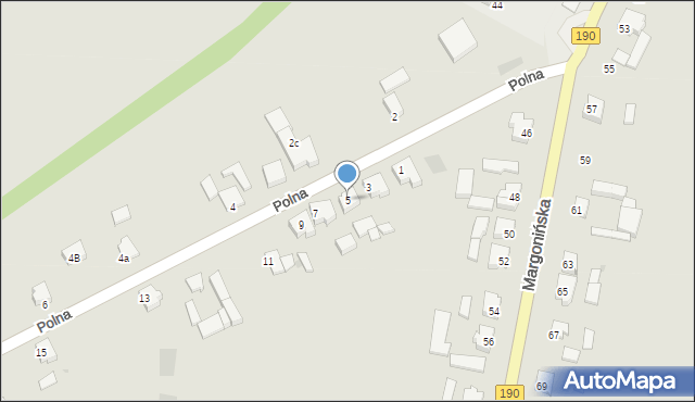 Szamocin, Polna, 5, mapa Szamocin