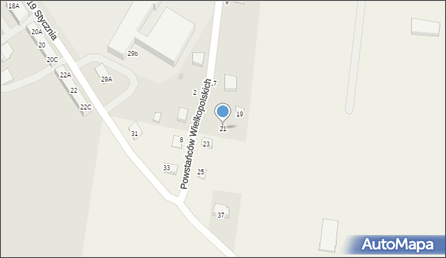 Szamocin, Powstańców Wielkopolskich, 21, mapa Szamocin