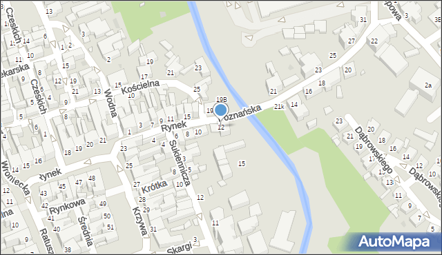 Szamotuły, Poznańska, 12, mapa Szamotuły