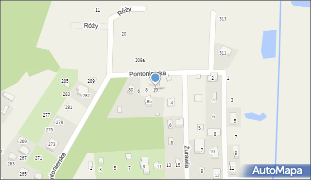 Szamoty, Pontonierska, 10, mapa Szamoty
