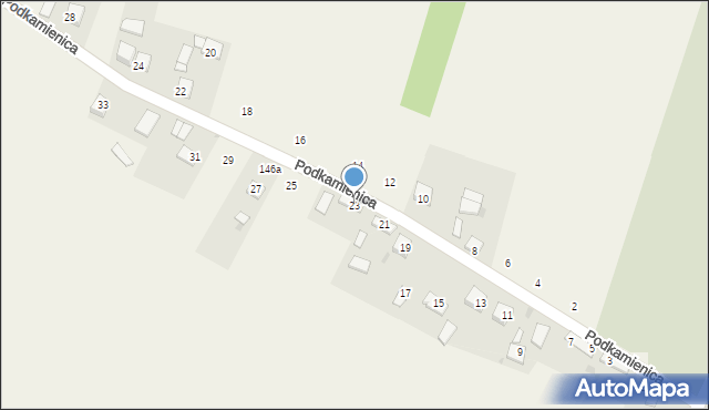 Szaniec, Podkamienica, 23, mapa Szaniec