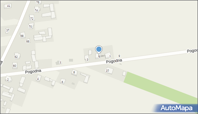 Szastarka, Pogodna, 5, mapa Szastarka