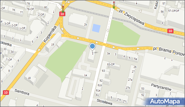 Szczecin, Potulicka, 1, mapa Szczecina