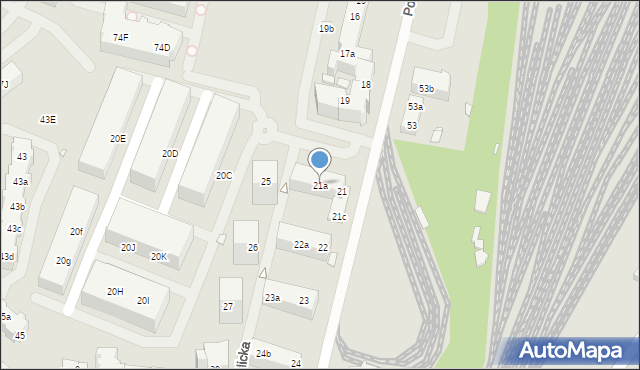 Szczecin, Potulicka, 21a, mapa Szczecina