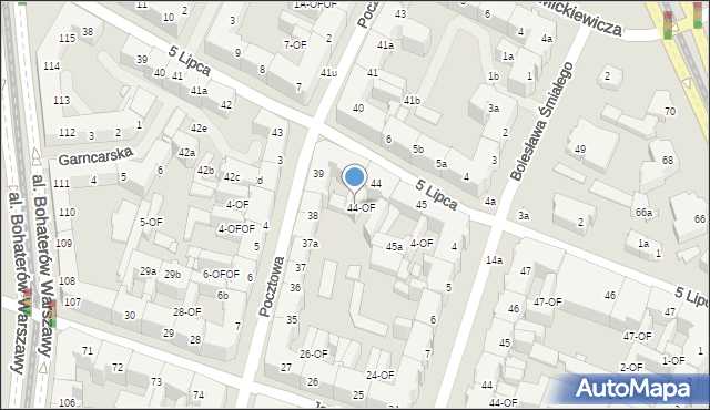 Szczecin, Pocztowa, 39-OF, mapa Szczecina