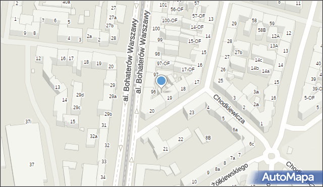 Szczecin, Pocztowa, 19-OF, mapa Szczecina