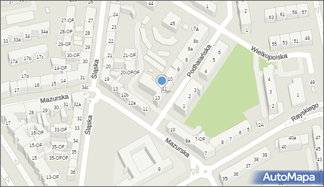 Szczecin, Podhalańska, 12, mapa Szczecina