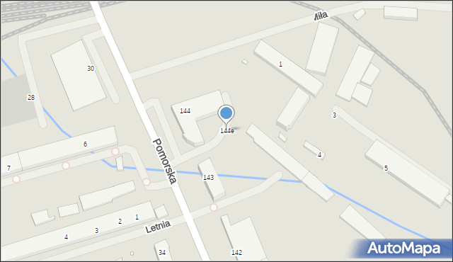 Szczecin, Pomorska, 144e, mapa Szczecina
