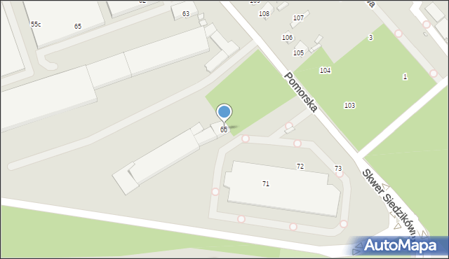 Szczecin, Pomorska, 66, mapa Szczecina
