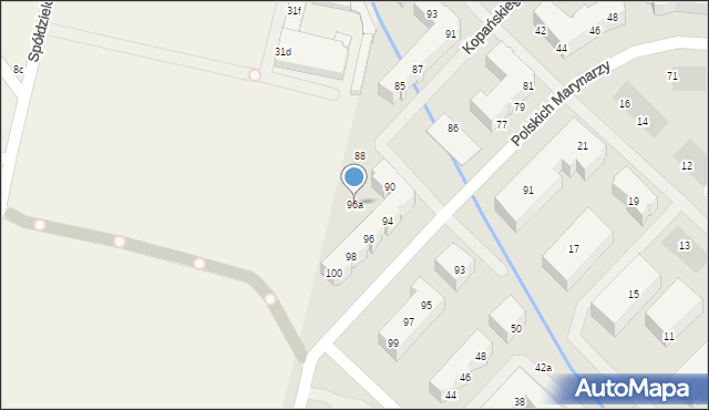 Szczecin, Polskich Marynarzy, 96a, mapa Szczecina