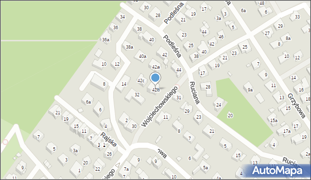 Szczecin, Podleśna, 42b, mapa Szczecina