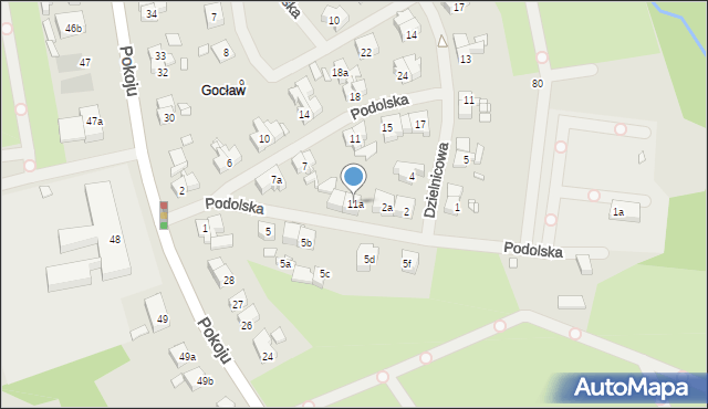 Szczecin, Podolska, 11a, mapa Szczecina