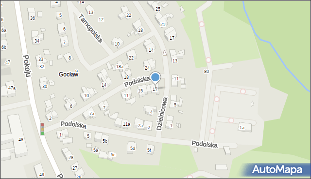 Szczecin, Podolska, 17, mapa Szczecina