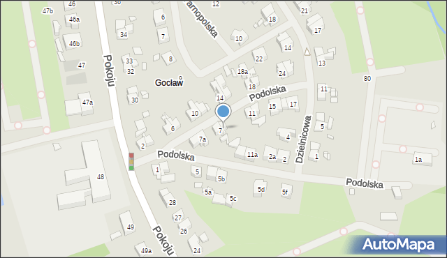 Szczecin, Podolska, 9, mapa Szczecina