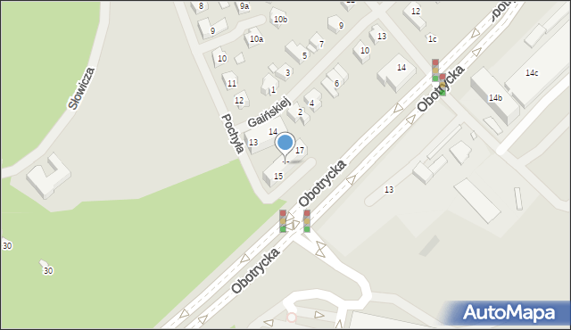 Szczecin, Pochyła, 16, mapa Szczecina