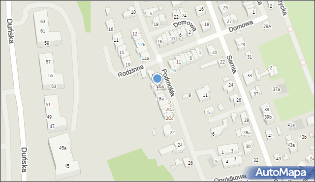 Szczecin, Podmokła, 16b, mapa Szczecina