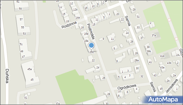 Szczecin, Podmokła, 20c, mapa Szczecina