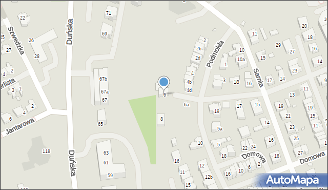 Szczecin, Podmokła, 6, mapa Szczecina