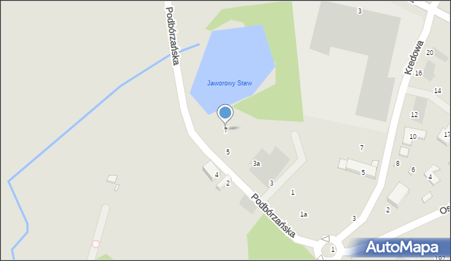 Szczecin, Podbórzańska, 7, mapa Szczecina