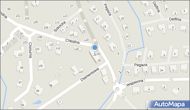 Szczecin, Północna, 21, mapa Szczecina