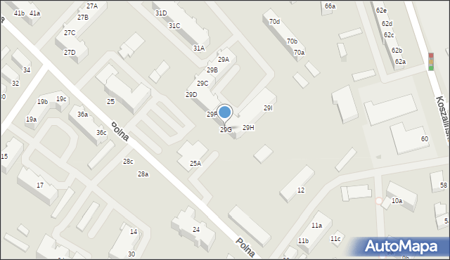 Szczecinek, Polna, 29G, mapa Szczecinek