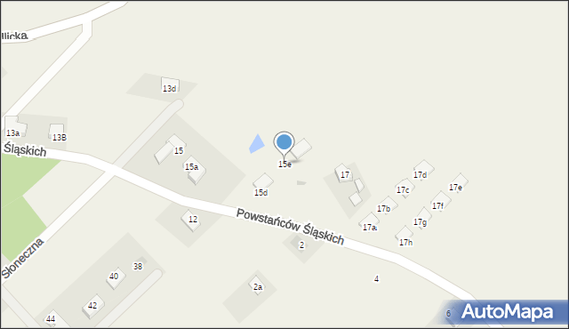 Szczedrzyk, Powstańców Śląskich, 15e, mapa Szczedrzyk