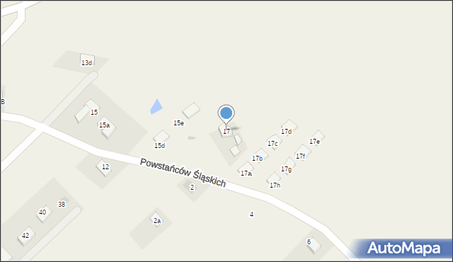 Szczedrzyk, Powstańców Śląskich, 17, mapa Szczedrzyk