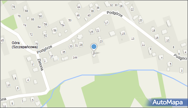 Szczepańcowa, Podgórze, 27, mapa Szczepańcowa