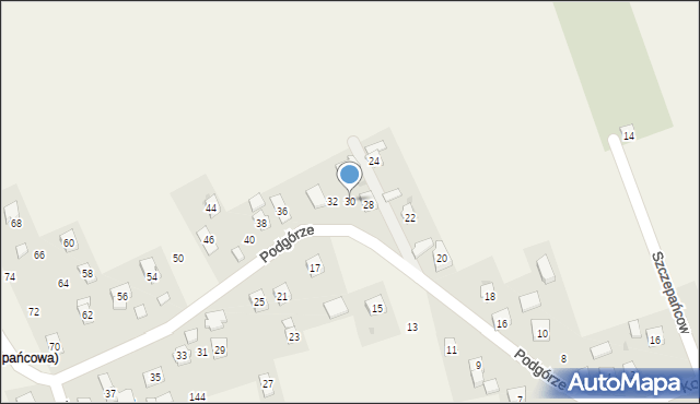 Szczepańcowa, Podgórze, 30, mapa Szczepańcowa