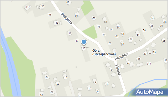 Szczepańcowa, Podgórze, 45, mapa Szczepańcowa