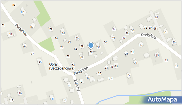 Szczepańcowa, Podgórze, 56, mapa Szczepańcowa