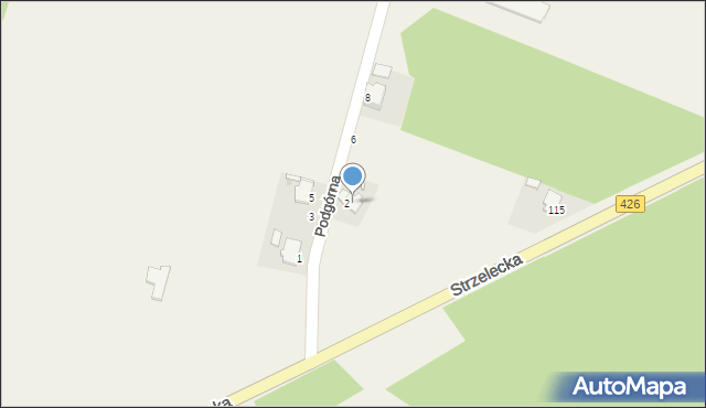 Szczepanek, Podgórna, 4, mapa Szczepanek