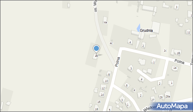 Szczerców, Polna, 4b, mapa Szczerców
