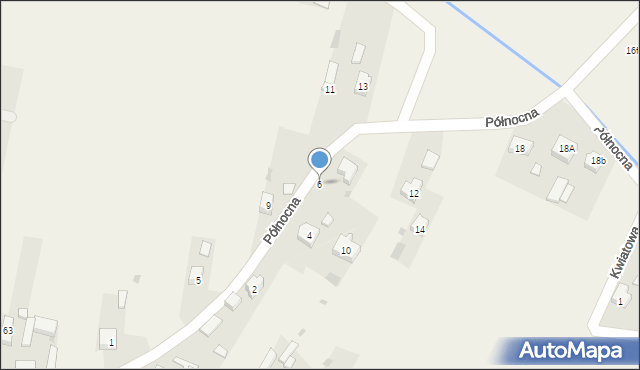 Szczerców, Północna, 6, mapa Szczerców